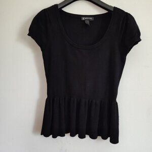 Ladies Petite SZ PS Inc Black Short-Sleeve Sweater